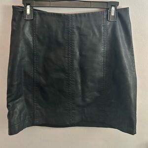 Free people leather skirt